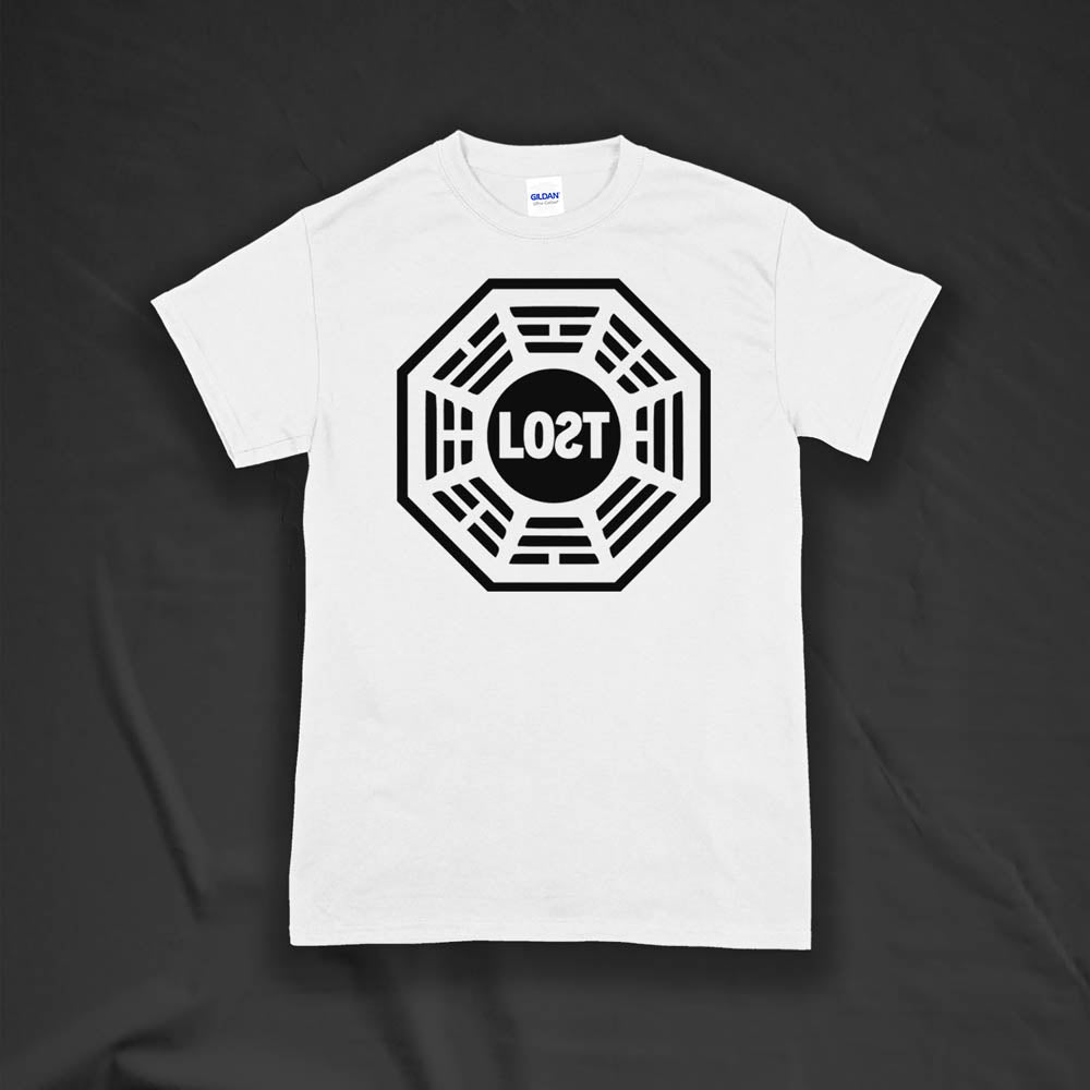 The Lost Initiative t-shirt by Lost Streetwear. The bold black logo is screen printed on a crisp white shirt.